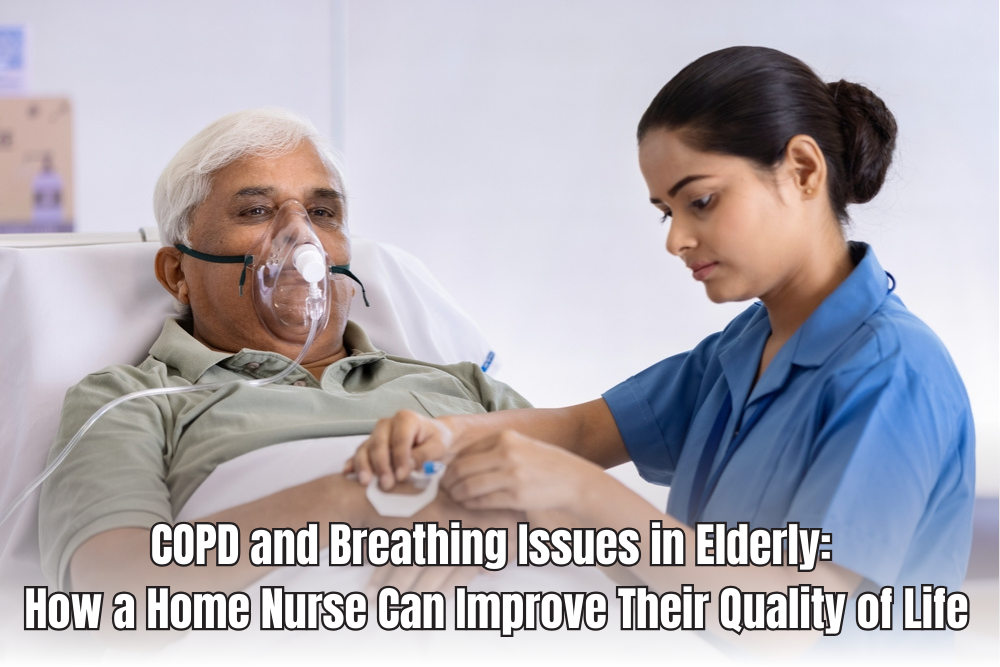 A Nurse Taking Care Of An Elderly Patient With COPD